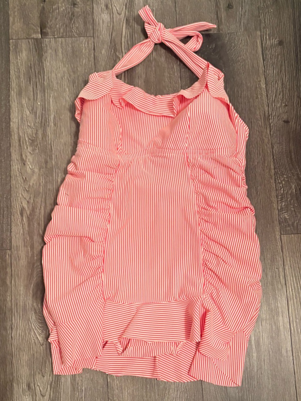 Jessica Simpson Hot Pink seersucker swim dress